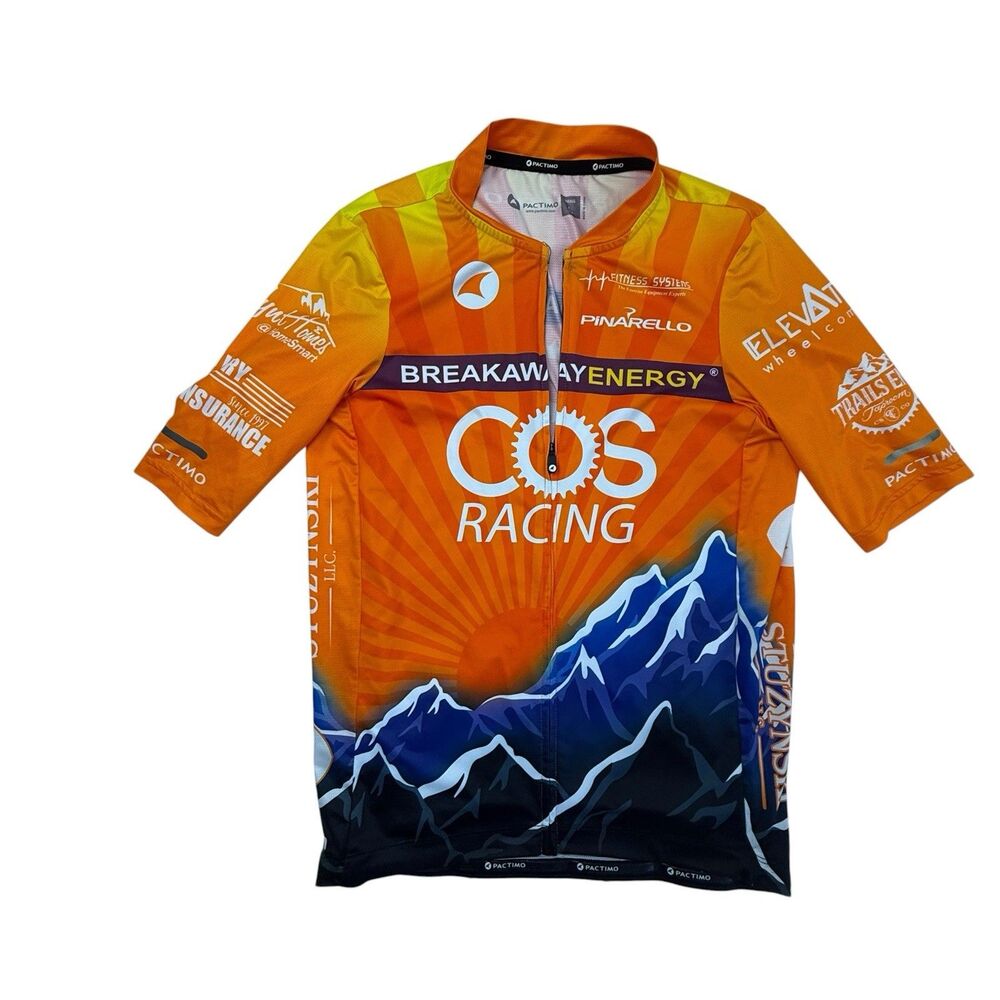 Pactimo Cycling Jersey Men Large Full Zip Short Sleeve COS Racing Colorado